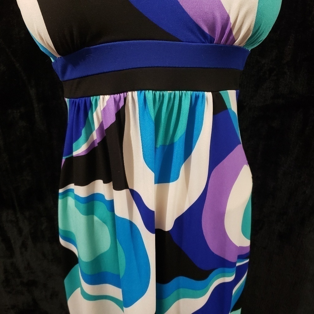 Abstract Print Summer Dress Size M - Picture 3 of 4